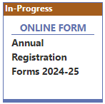 Image showing online form with a status of in progress